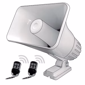 alarma vecinal comunitaria 2 en 1 (perifoneo + sirena 3 sonidos)