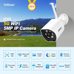 CAMARA EXTERIOR TUBO IP WIFI 5MP SH034